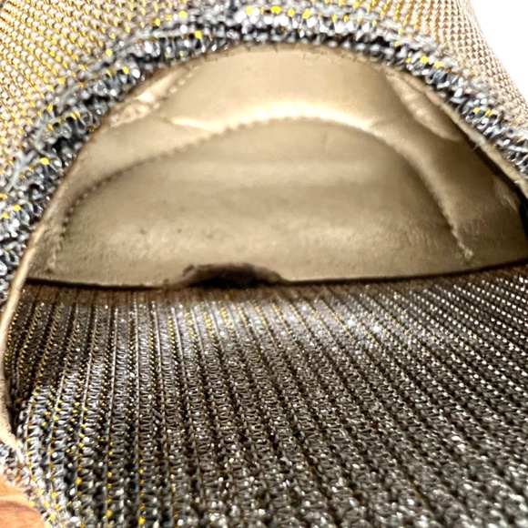 Coach and Four Silver Metallic Glitter Heels Open Toe Size 6 - Picture 16 of 16